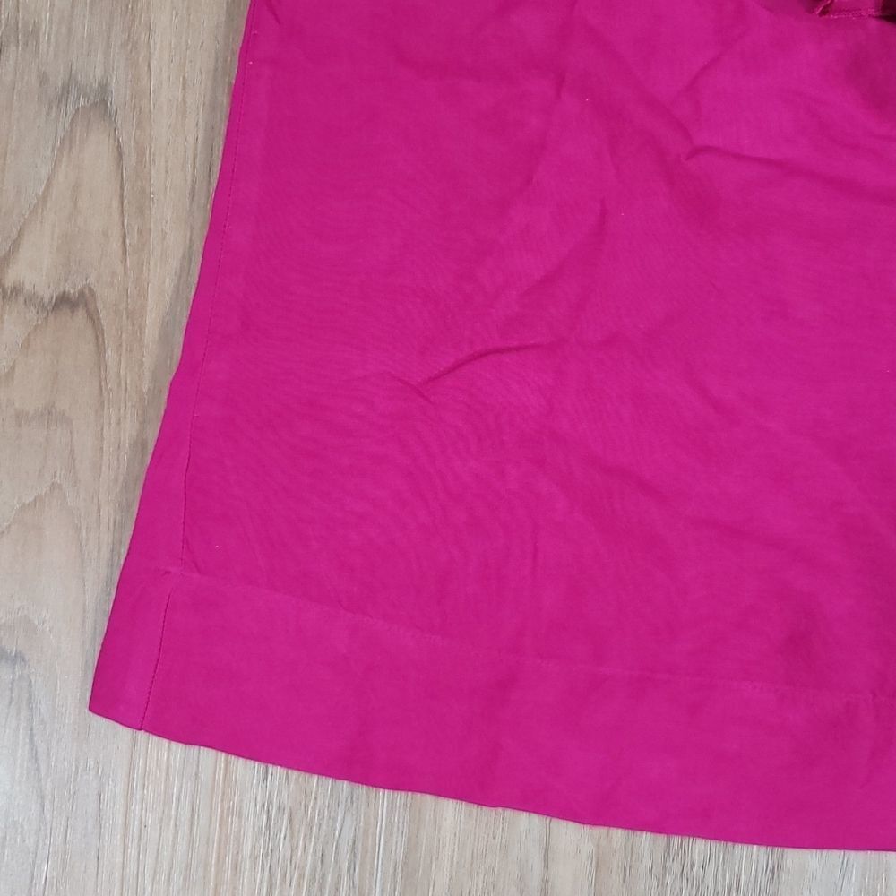 💜Mossimo Fuchsia Ruffled Chest Sleeveless Top Small - Picture 6 of 8